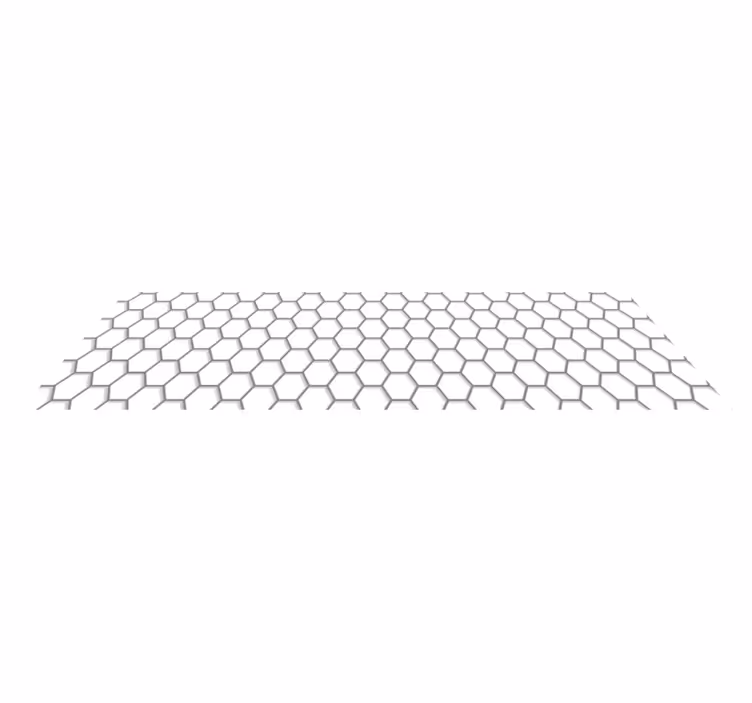 White hexagonal tiles kitchen vinyl rug - TenStickers