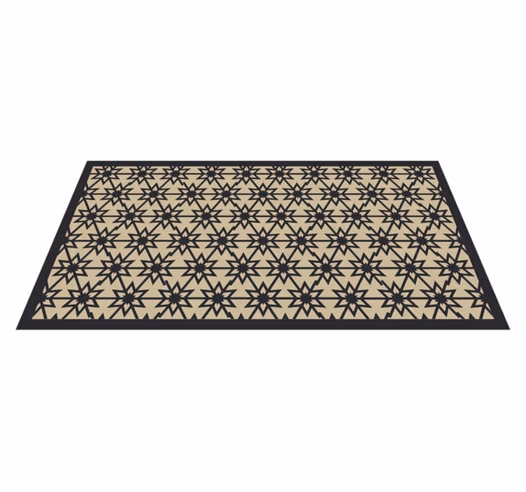 Starburst Pattern dining room vinyl rug - TenStickers