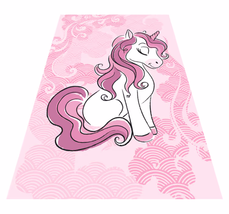Enchanted Unicorn kids vinyl rug - TenStickers