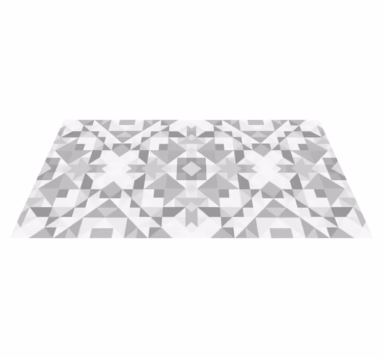 Geometric abstract geometric vinyl rug - TenStickers