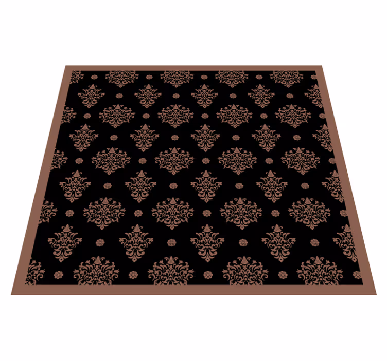 Floral ornamental floral vinyl rug - TenStickers