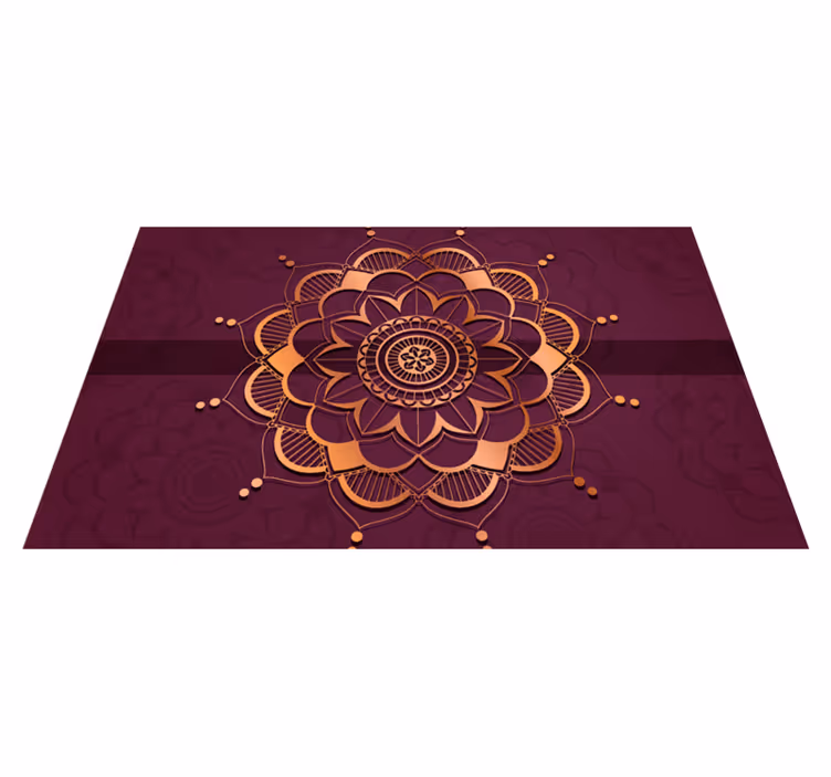 Mandala floor embellishment mandala vinyl rug - TenStickers