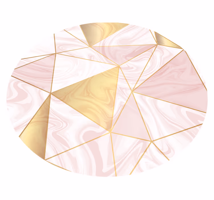 Geometric marble composition geometric vinyl rug - TenStickers