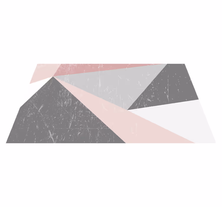 Geometric shapes overlay geometric vinyl rug - TenStickers