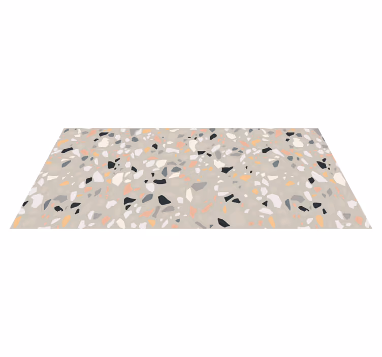 Terrazzo Inspired textured vinyl rug - TenStickers
