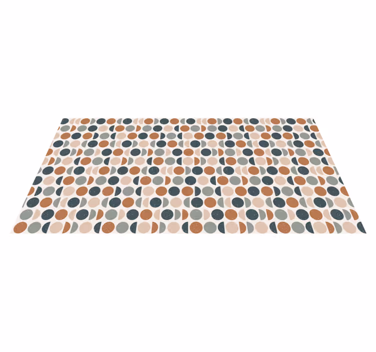Retro Dots Pattern geometric vinyl rug - TenStickers