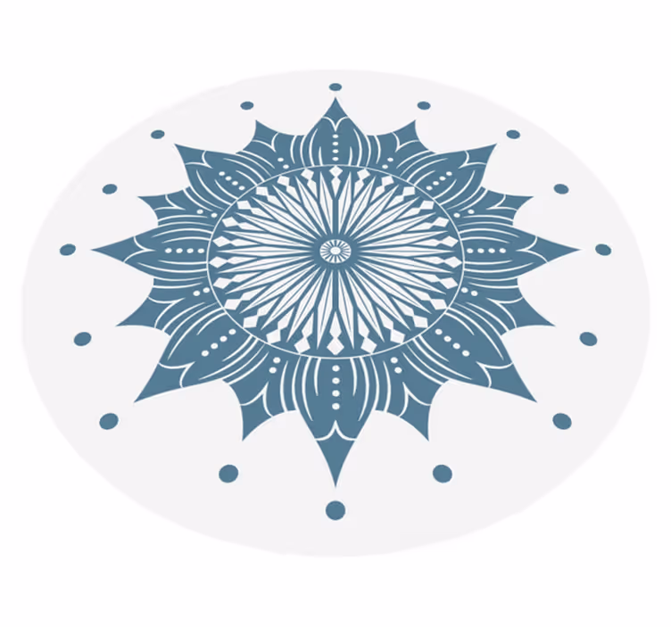 Mandala vinyl rug intricate floral design - TenStickers