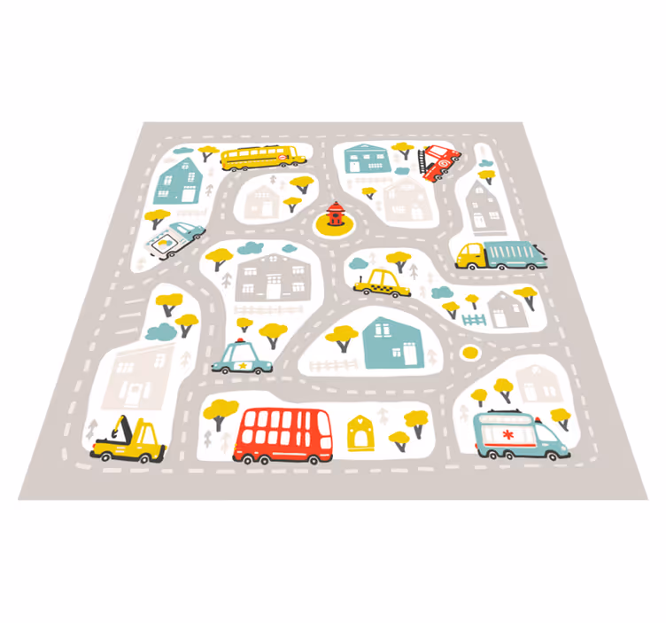 Urban Play Circuit kids vinyl rug - TenStickers