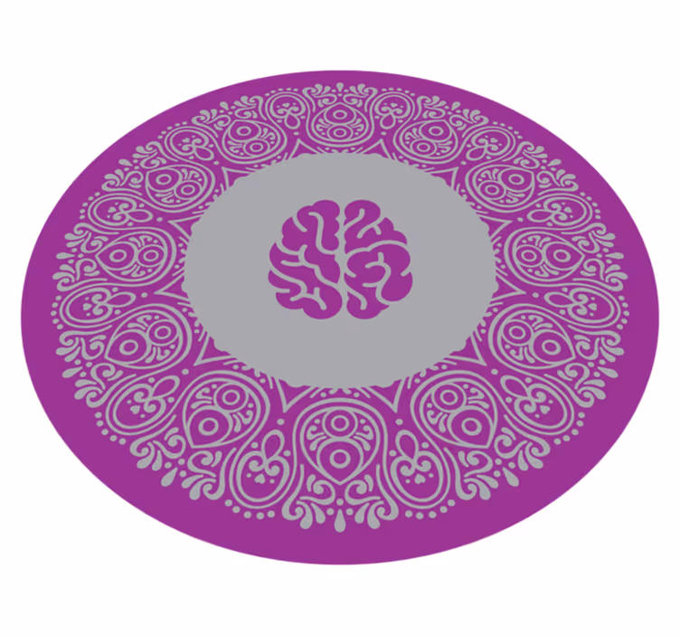 Mandala vinyl rug mandala brain design - TenStickers