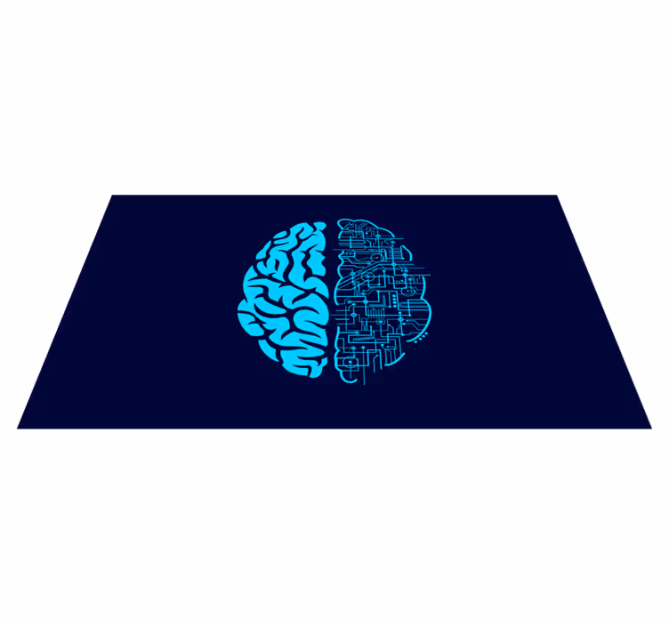Cerebral Contrast modern vinyl rug - TenStickers