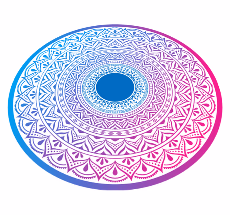 Mandala vinyl rug mandala circular design - TenStickers