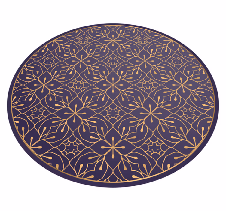 Mandala floral elegance mandala vinyl rug - TenStickers
