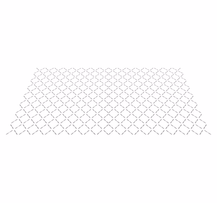 Continuous Line Pattern geometric vinyl rug - TenStickers