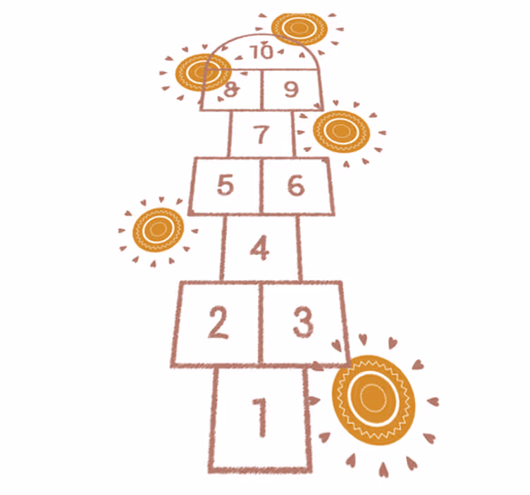 Hopscotch Playground game kids vinyl rug - TenStickers