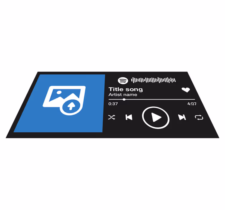 Custom song display custom vinyl rug - TenStickers