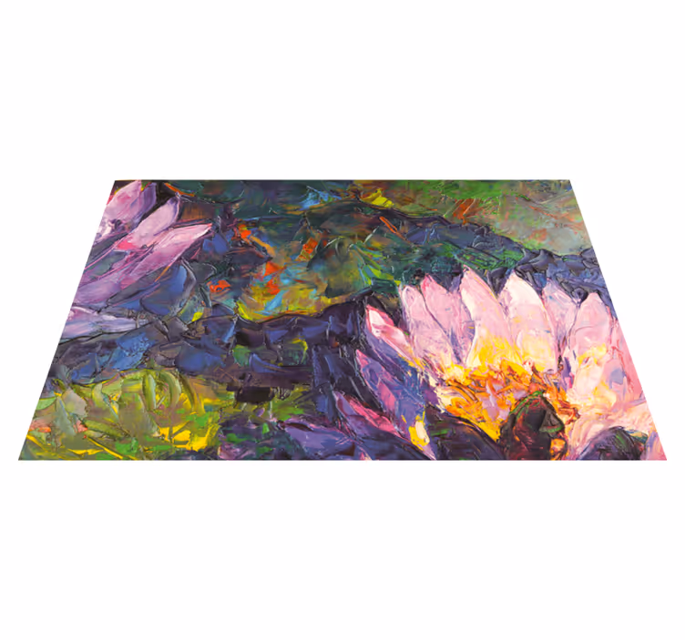 Impressionistic Florals floral vinyl rug - TenStickers