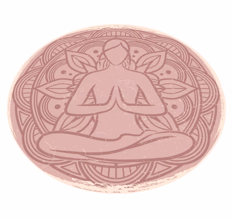 Meditative mandala flower vinyl rug - TenStickers