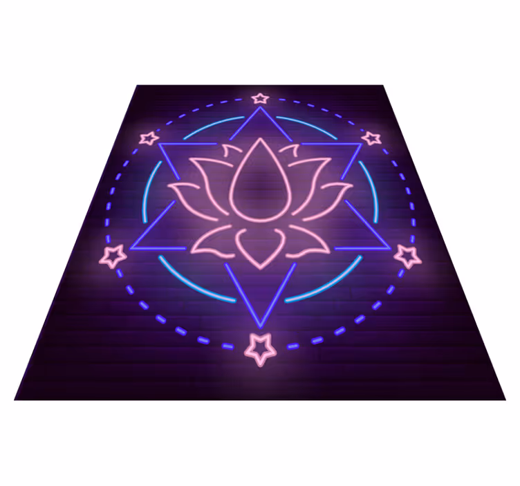 Neon mandalapPattern mandala vinyl rug - TenStickers
