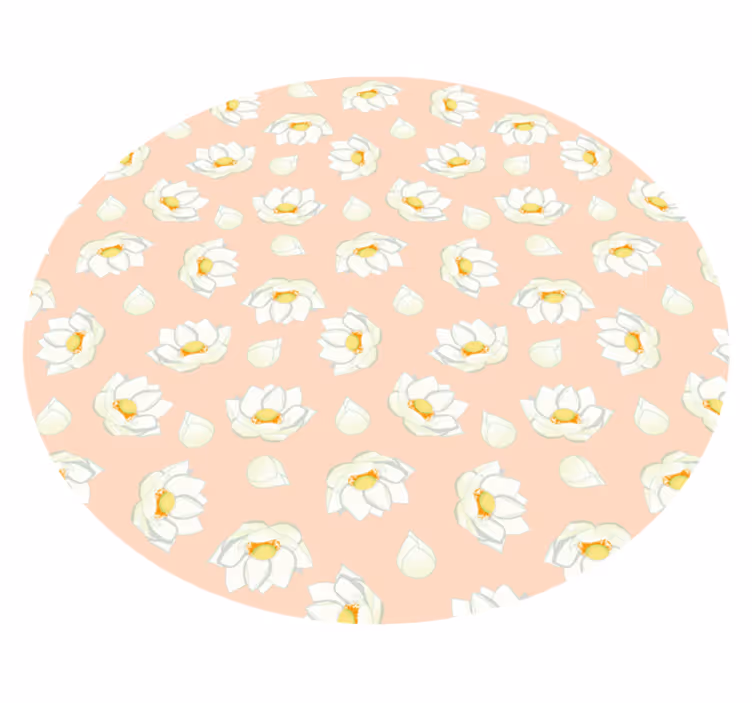 Floral blossom floral vinyl rug - TenStickers
