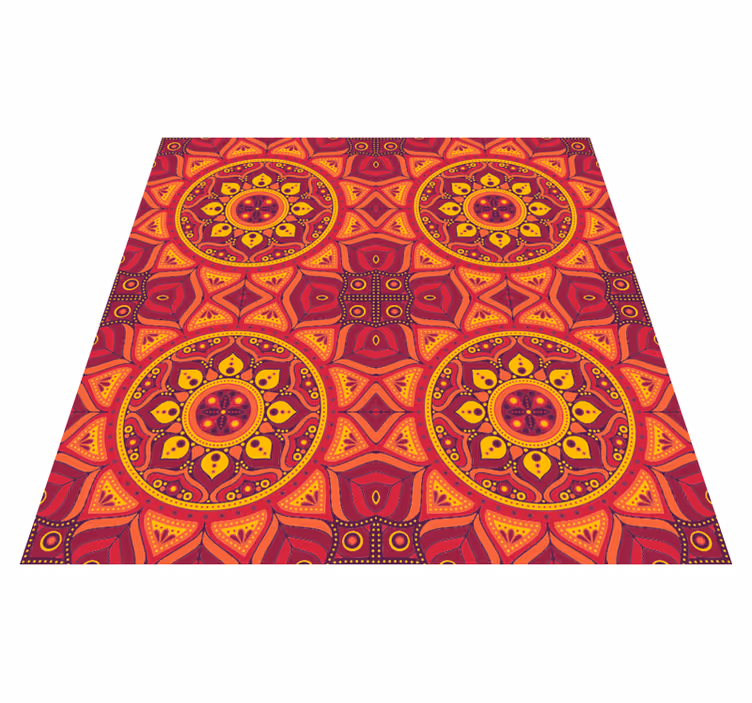 Mandala vinyl rug inspired by symmetry - TenStickers