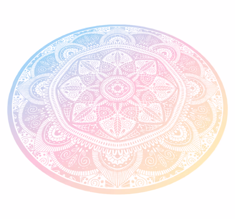Gradient mandala vinyl rug - TenStickers