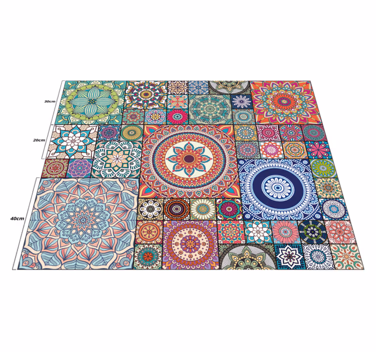 Mandala patterns mandala vinyl rug - TenStickers
