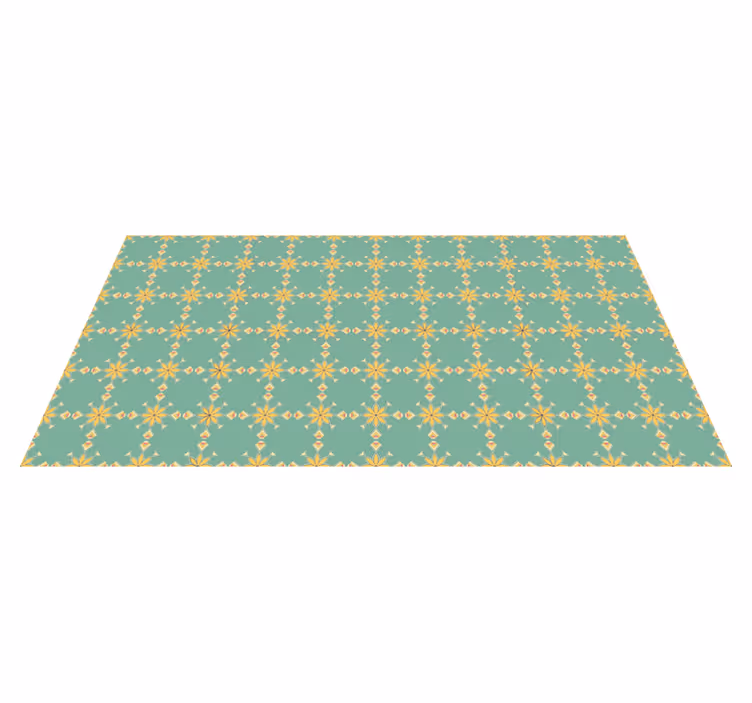 Geometric design kitchen vinyl rug - TenStickers