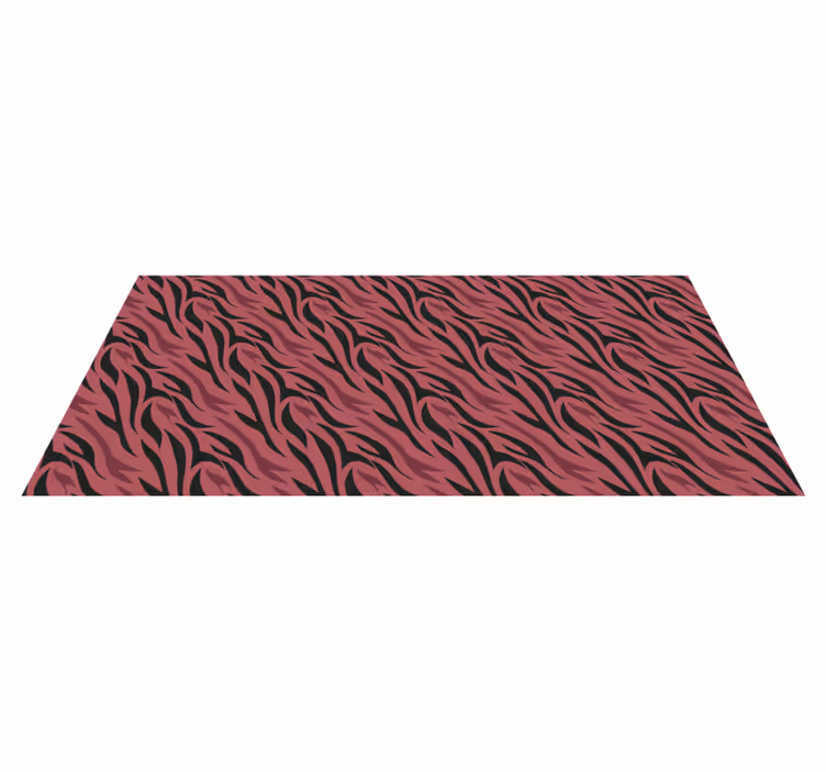 Abstract Zebra Waves animal print vinyl rug - TenStickers