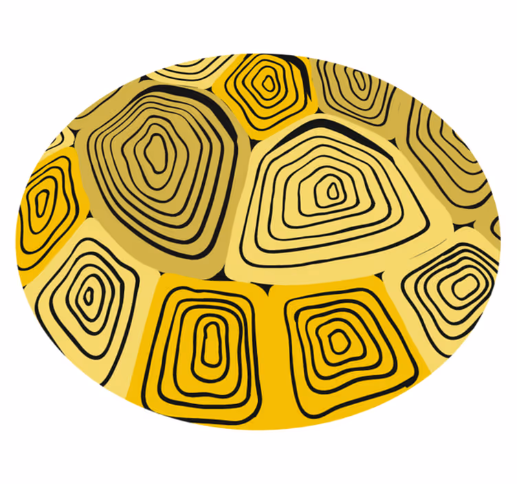 Concentric Abstraction geometric vinyl rug - TenStickers