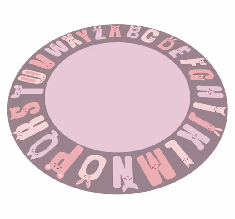 Alphabet educational circle alphabet vinyl rug - TenStickers