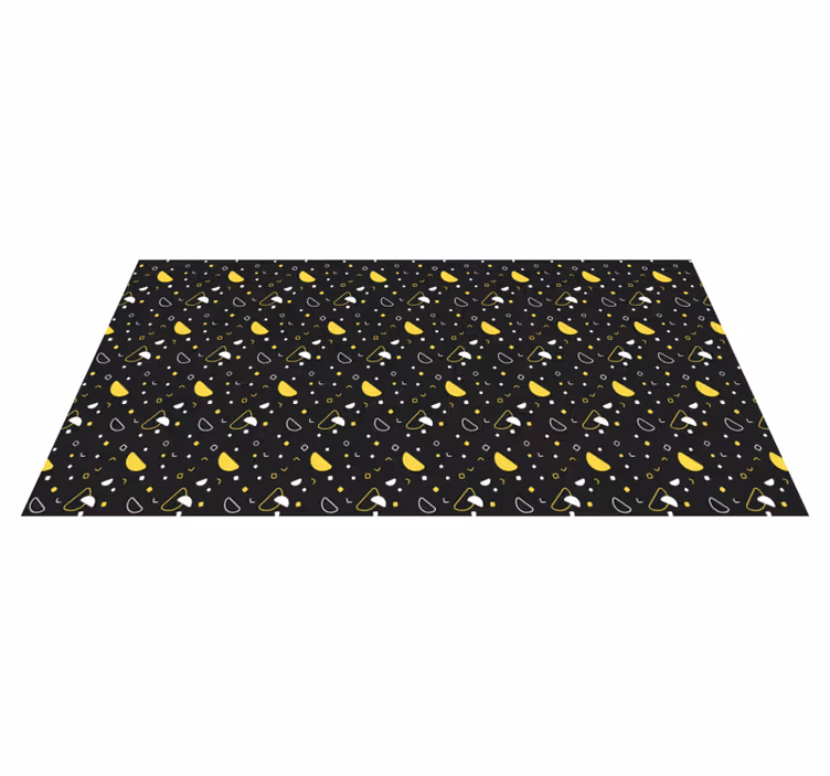 Geometric Lemon Pattern striped vinyl rug - TenStickers