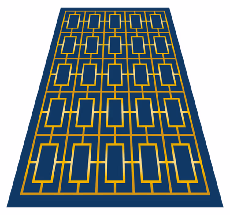 Geometric Elegance geometric vinyl rug - TenStickers