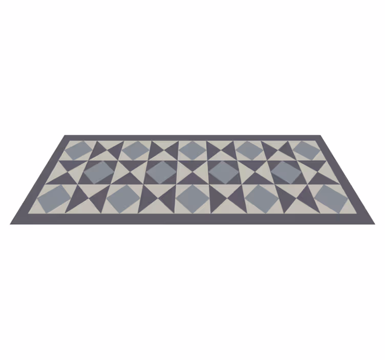 Geometric shapes display geometric vinyl rug - TenStickers