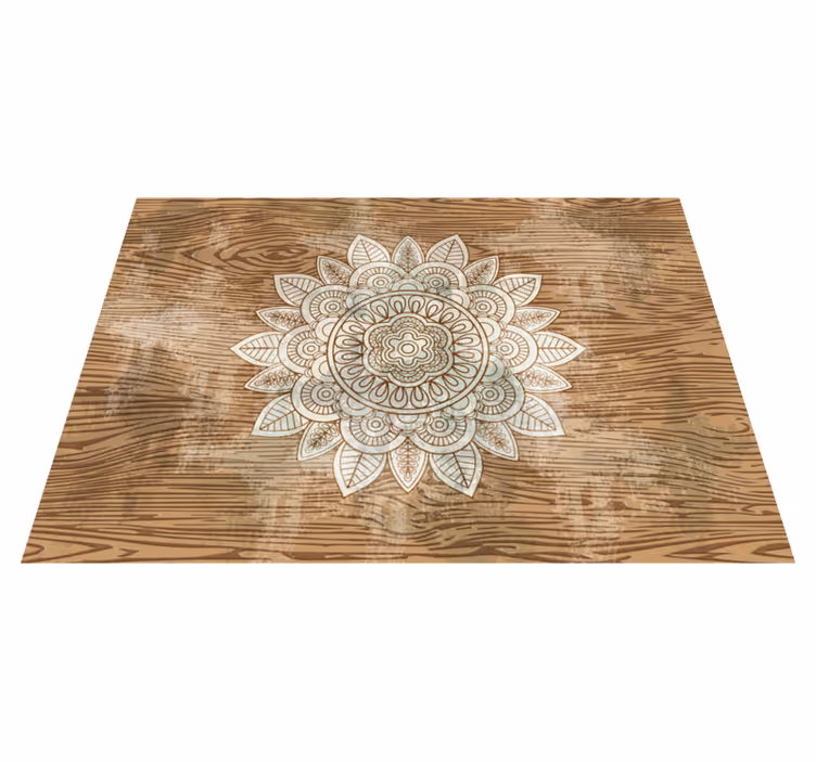 Mandala vinyl rug mandala focal point - TenStickers
