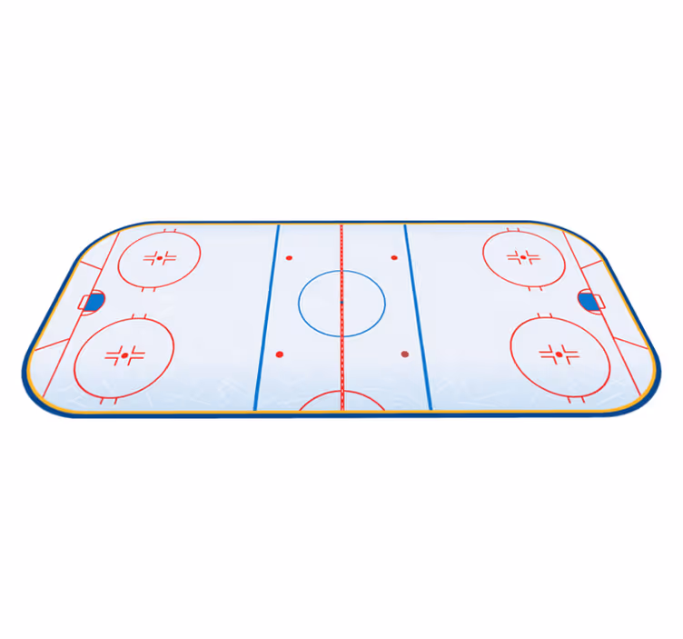 Ice Hockey Pitch kids vinyl rug - TenStickers