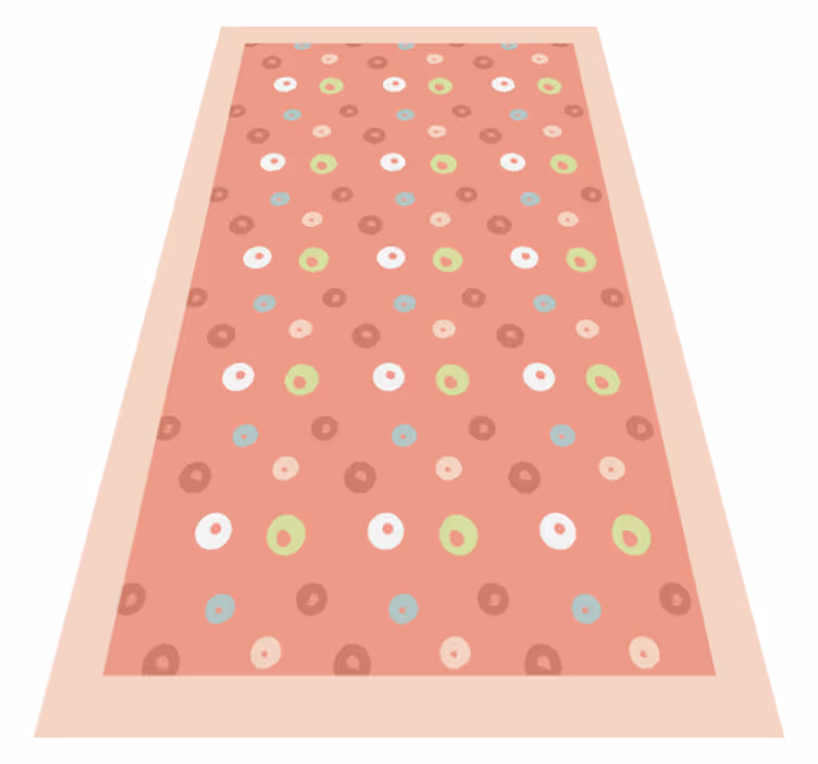 Abstract Dot Pattern living room vinyl rug - TenStickers