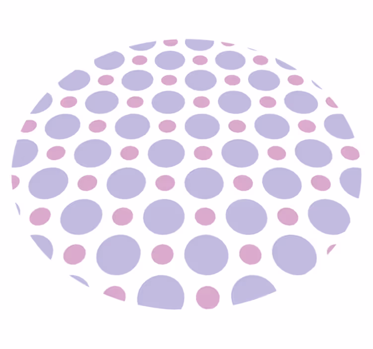 Circular Dot Pattern striped vinyl rug - TenStickers