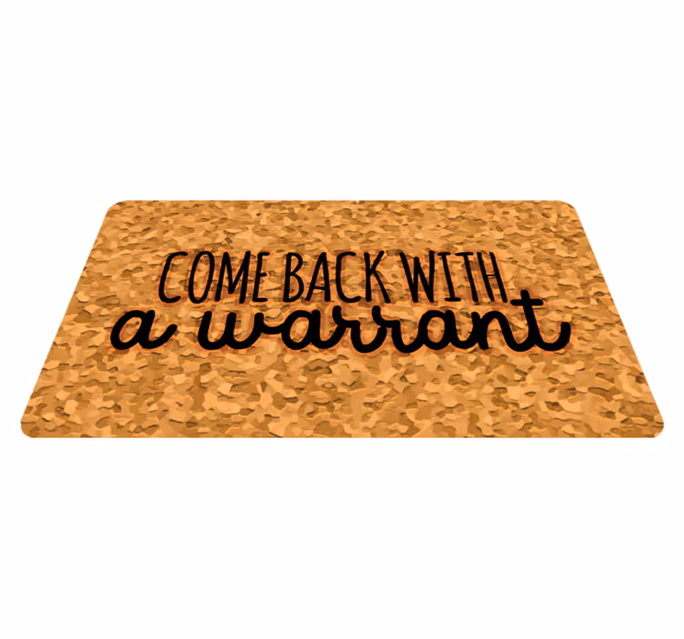 Come Back Warrant custom rug - TenStickers