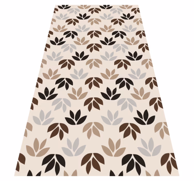 Floral pattern theme floral vinyl rug - TenStickers