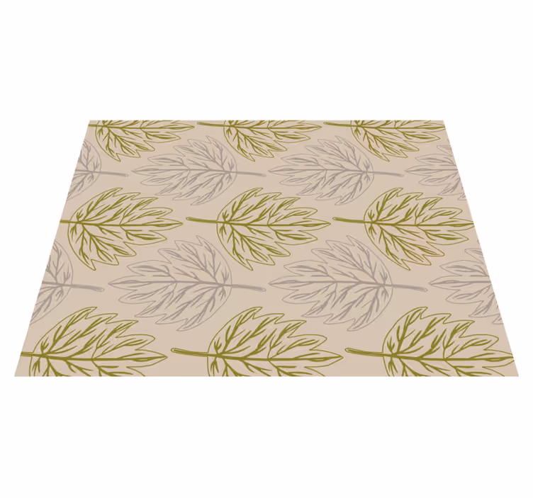 Leaf Pattern Style nature vinyl rug - TenStickers
