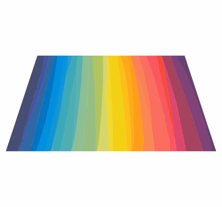 Colorful Gradient Stripes striped vinyl rug - TenStickers