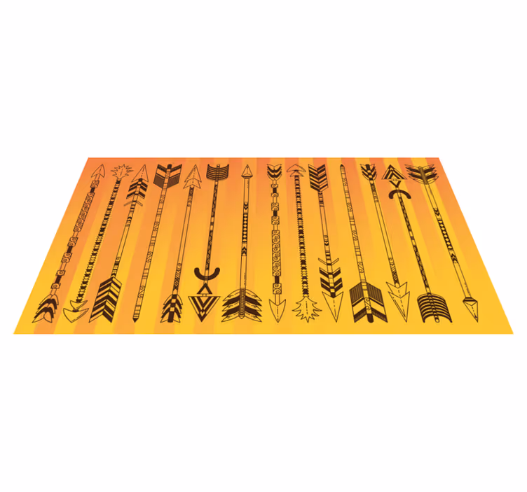 TRIBAL ARROW PATTERN ethnic vinyl rug - TenStickers