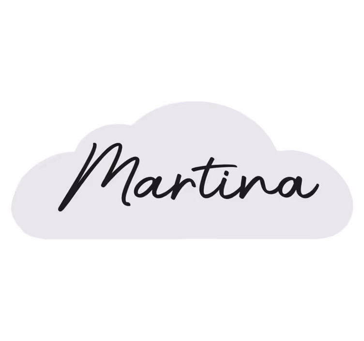Grey cloud with name kids vinyl rug - TenStickers