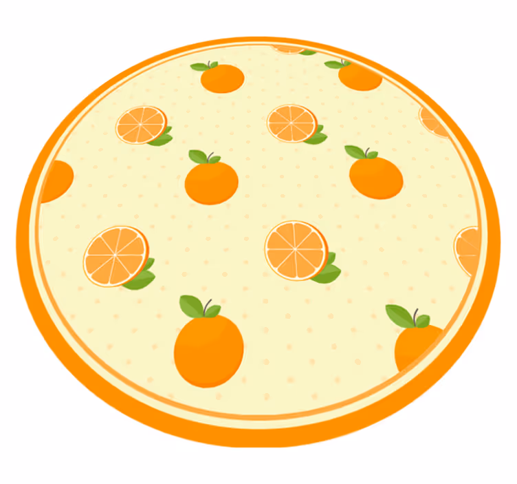 Citrus fruit illustration kitchen vinyl rug - TenStickers