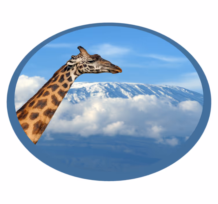 Giraffe majestic view animal vinyl rug - TenStickers