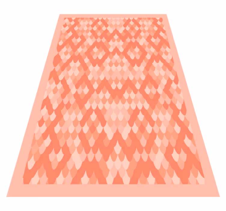 Soft pink fish scales animal print vinyl rug - TenStickers