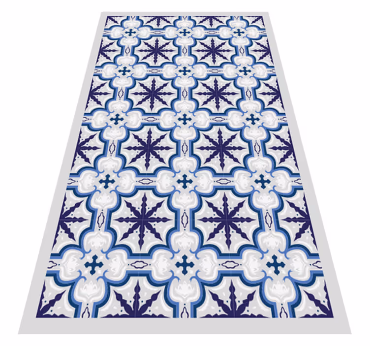 Floral beija vintage kitchen vinyl rug - TenStickers