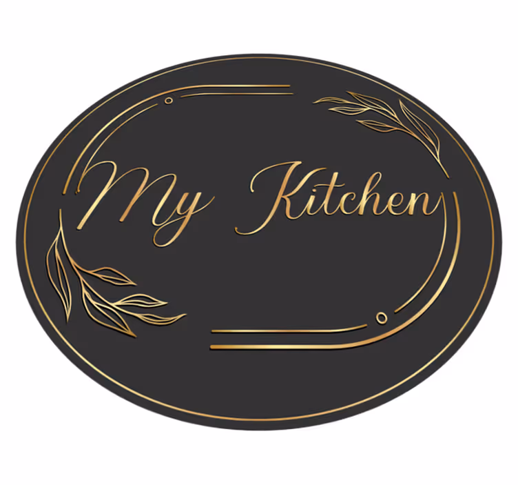 Kitchen vinyl rug my kitchen's golden style - TenStickers