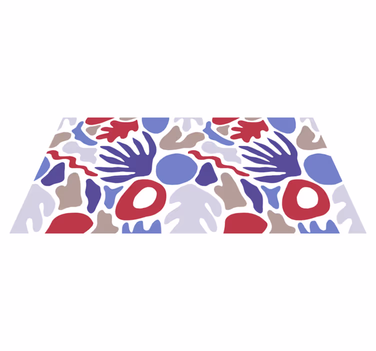 Abstract Shape Pattern minimal vinyl rug - TenStickers