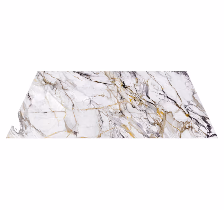Marble vinyl rug with elegant grey veining - TenStickers